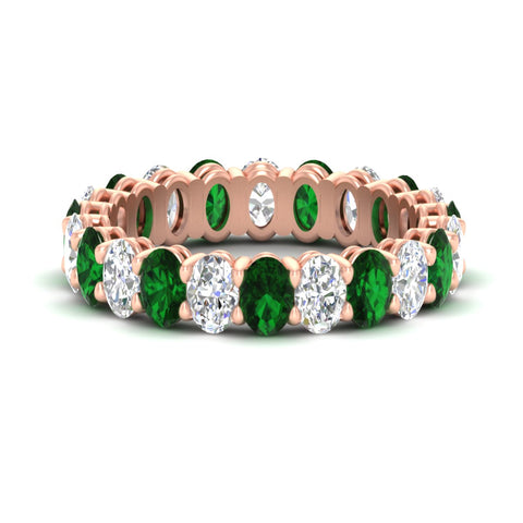 4-ctw-classic-oval-diamond-eternity-band-ring-with-emerald-in-rose-gold-fdewb8324ovgemgrsleep-4.50x3.00mm-nl-rg