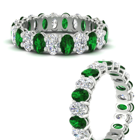 4-ctw-classic-oval-diamond-eternity-band-ring-with-emerald-in-white-gold-fdewb8324ovgemgrangle3-4.50x3.00mm-nl-wg