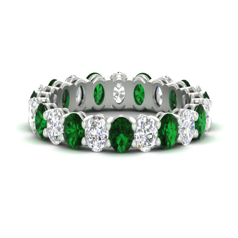4-ctw-classic-oval-diamond-eternity-band-ring-with-emerald-in-white-gold-fdewb8324ovgemgrsleep-4.50x3.00mm-nl-wg
