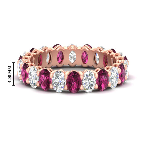 4-ctw-classic-oval-diamond-eternity-band-ring-with-pink-sapphire-in-rose-gold-fdewb8324ovgsadrpisleep-4.50x3.00mm-nl-rg-hw