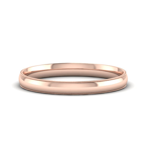 Comfort Fit Wedding Band Milgrain Edge