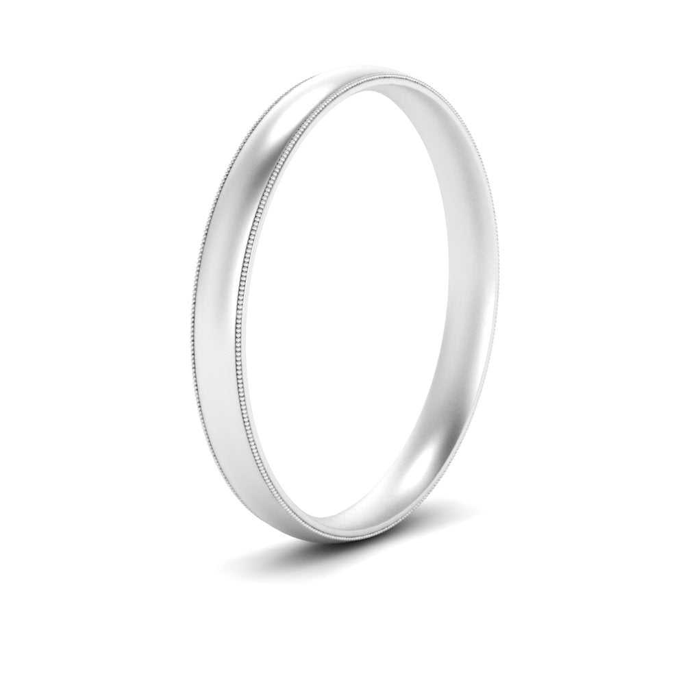 4 mm Milgrain Comfort Fit Mens Wedding Band