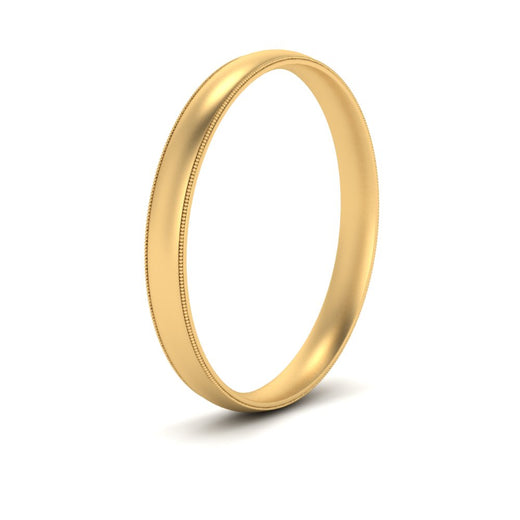 4 mm Milgrain Comfort Fit Mens Wedding Band