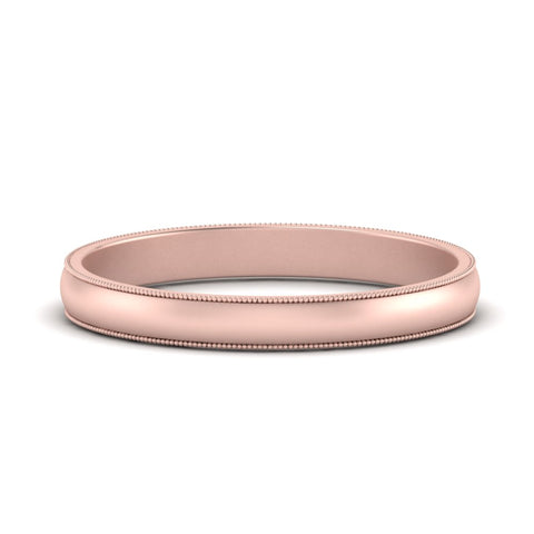 Milgrain Matte Finish Mens Band
