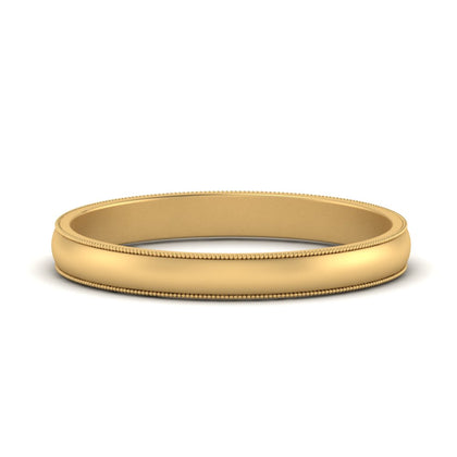 Milgrain Matte Finish Mens Band