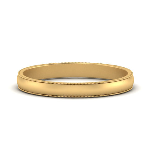 Milgrain Matte Finish Mens Band