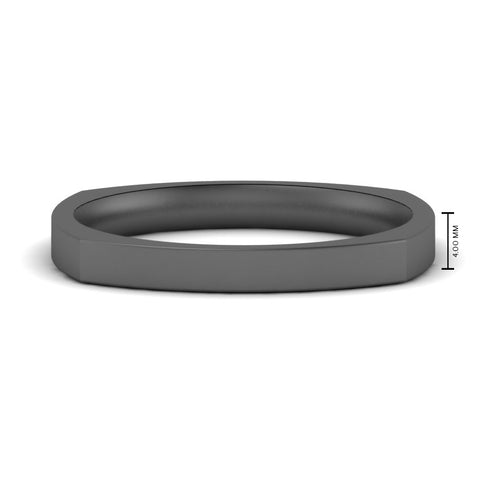 Square Comfort Fit Mens Wedding Band