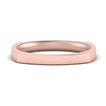 Square Comfort Fit Mens Wedding Band