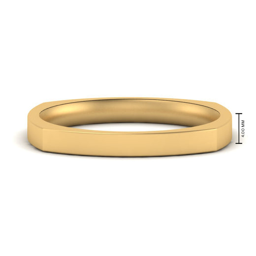 Square Comfort Fit Mens Wedding Band