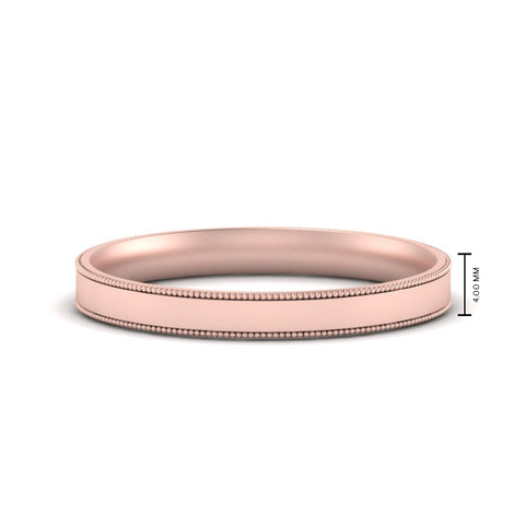 Stepped Edge Comfort Fit Flat Mens Band