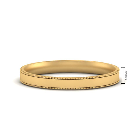 Stepped Edge Comfort Fit Flat Mens Band
