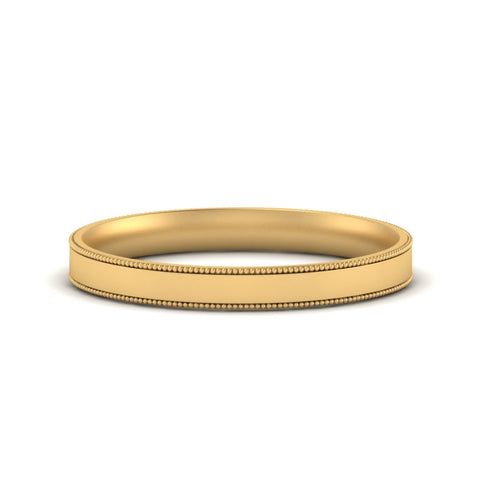 Stepped Edge Comfort Fit Flat Mens Band
