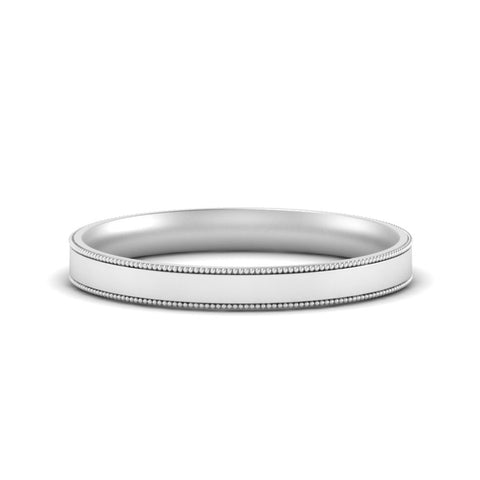 Stepped Edge Comfort Fit Flat Mens Band