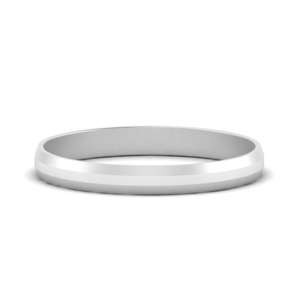 4 mm Wedding Band Beveled Edge Matte