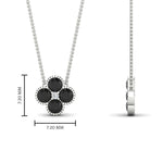 Load image into Gallery viewer, 4-petal-flower-black-diamond-pendant-in-FDPD1101GBLACK-NL-WG
