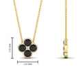 Thumbnail 73 - 4-petal-flower-black-diamond-pendant-in-FDPD1101GBLACK-NL-YG
