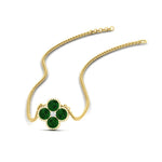 Load image into Gallery viewer, 4-petal-flower-emerald-pendant-in-FDPD1101GEMGR-NL-YG
