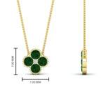 Load image into Gallery viewer, 4-petal-flower-emerald-pendant-in-FDPD1101GEMGR-NL-YG
