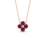 Load image into Gallery viewer, 4-petal-flower-pink-sapphire-pendant-in-FDPD1101GSADRPI-NL-RG
