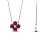 Load image into Gallery viewer, 4-petal-flower-pink-sapphire-pendant-in-FDPD1101GSADRPI-NL-WG
