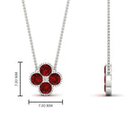 Load image into Gallery viewer, 4-petal-flower-ruby-pendant-in-FDPD1101GRUDR-NL-WG

