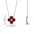 Thumbnail 49 - 4-petal-flower-ruby-pendant-in-FDPD1101GRUDR-NL-WG