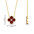 Thumbnail 69 - 4-petal-flower-ruby-pendant-in-FDPD1101GRUDR-NL-YG