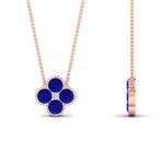 Load image into Gallery viewer, 4-petal-flower-sapphire-pendant-in-FDPD1101GSABL-NL-RG

