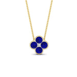 Load image into Gallery viewer, 4-petal-flower-sapphire-pendant-in-FDPD1101GSABL-NL-YG
