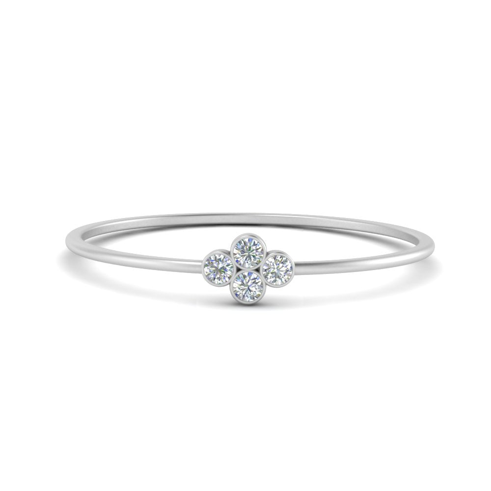 Bezel Set Stack Promise Ring