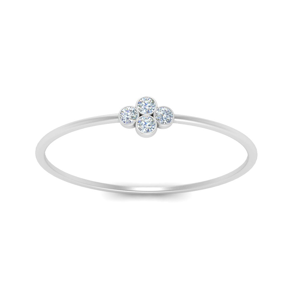 Bezel Set Stack Promise Ring
