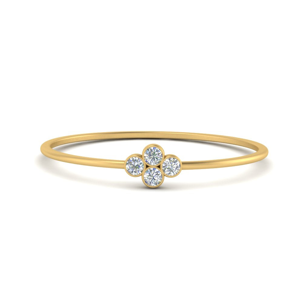 Bezel Set Stack Promise Ring