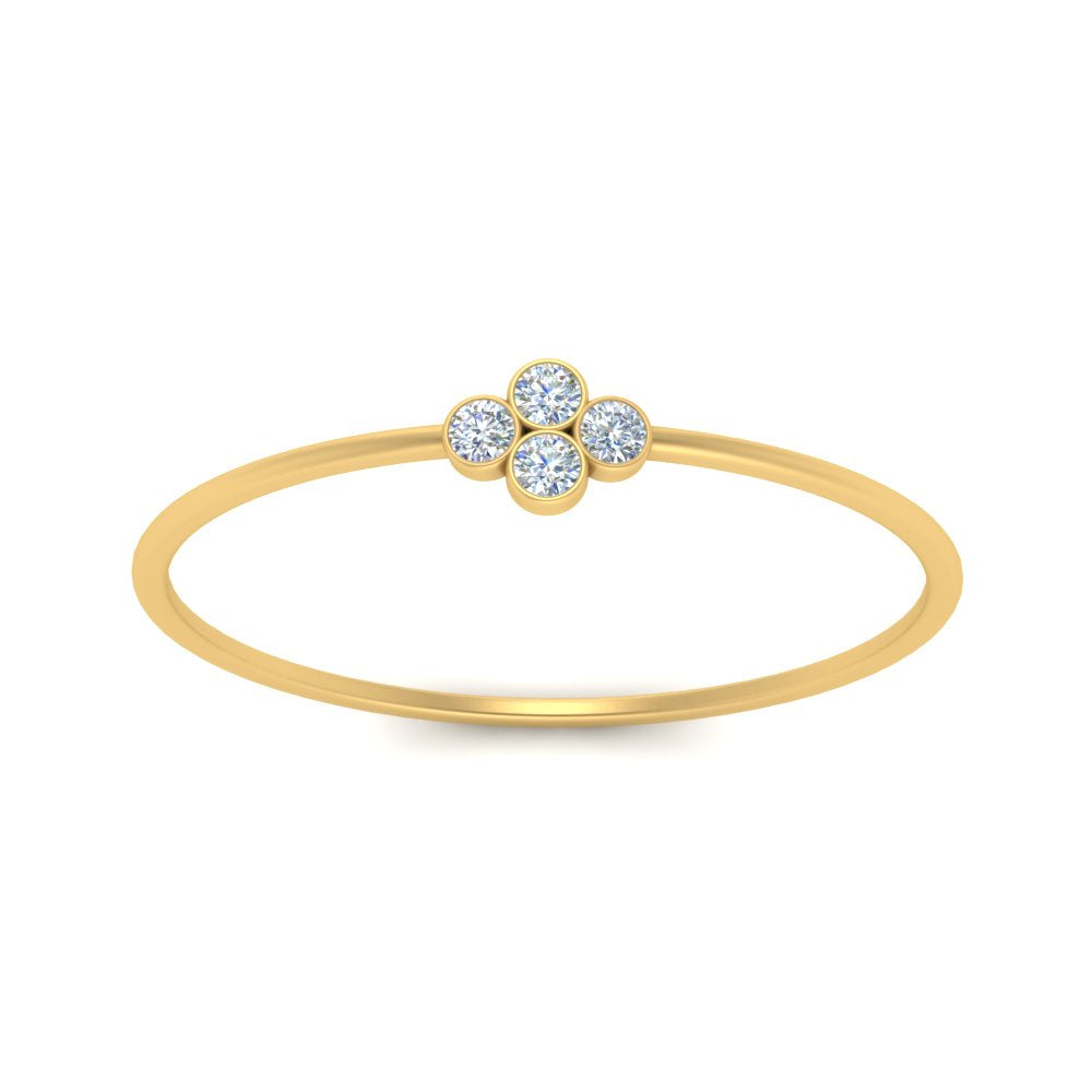 Bezel Set Stack Promise Ring