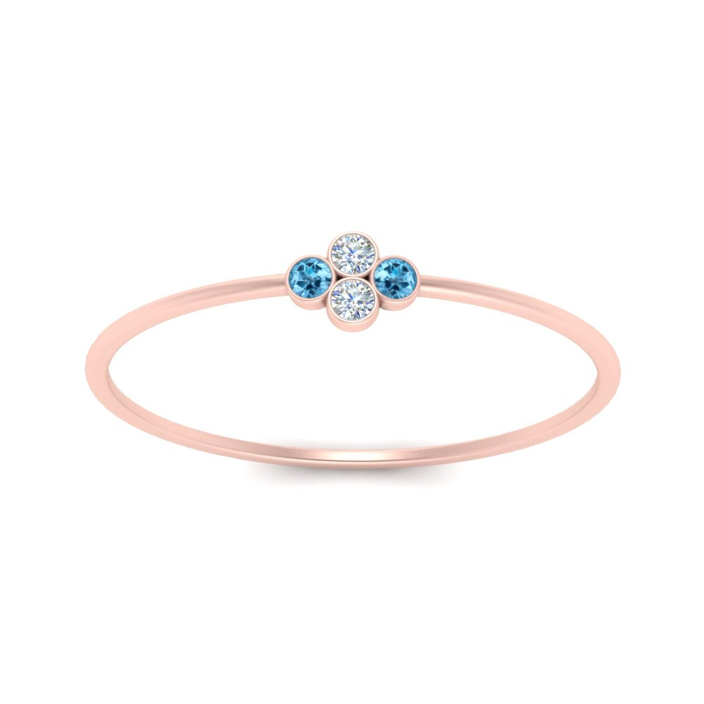 Bezel Set Stack Promise Ring