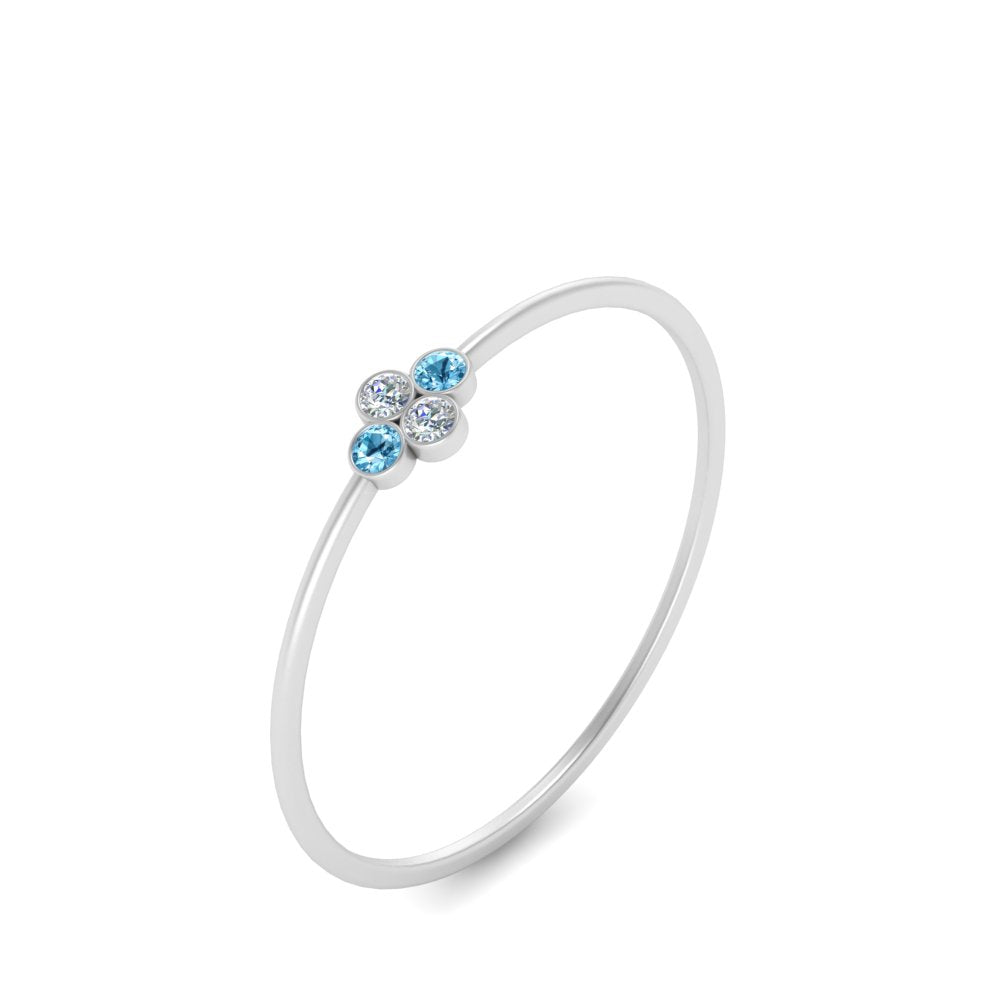 Bezel Set Stack Promise Ring