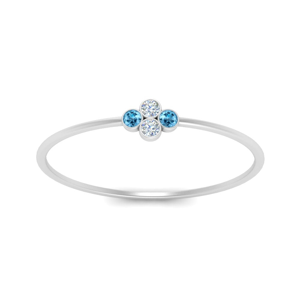 Bezel Set Stack Promise Ring