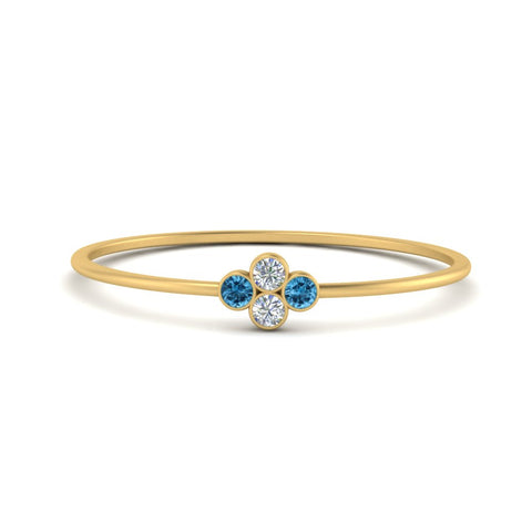 Bezel Set Stack Promise Ring