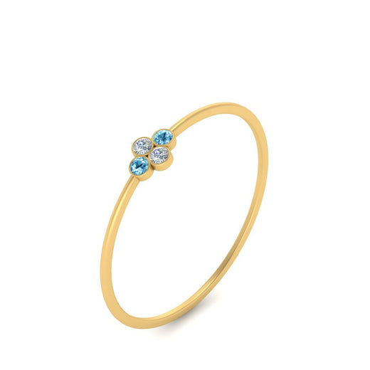 Bezel Set Stack Promise Ring
