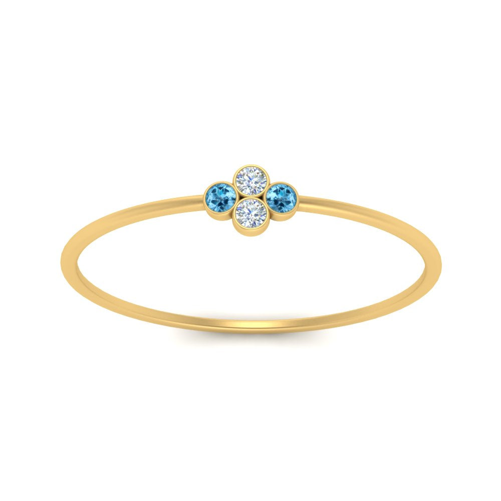 Bezel Set Stack Promise Ring