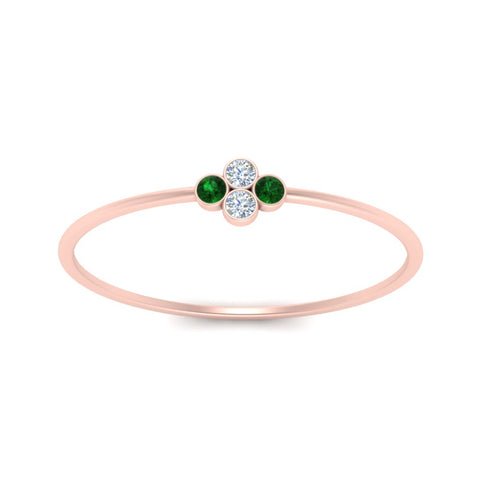 Bezel Set Stack Promise Ring