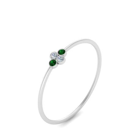 Bezel Set Stack Promise Ring