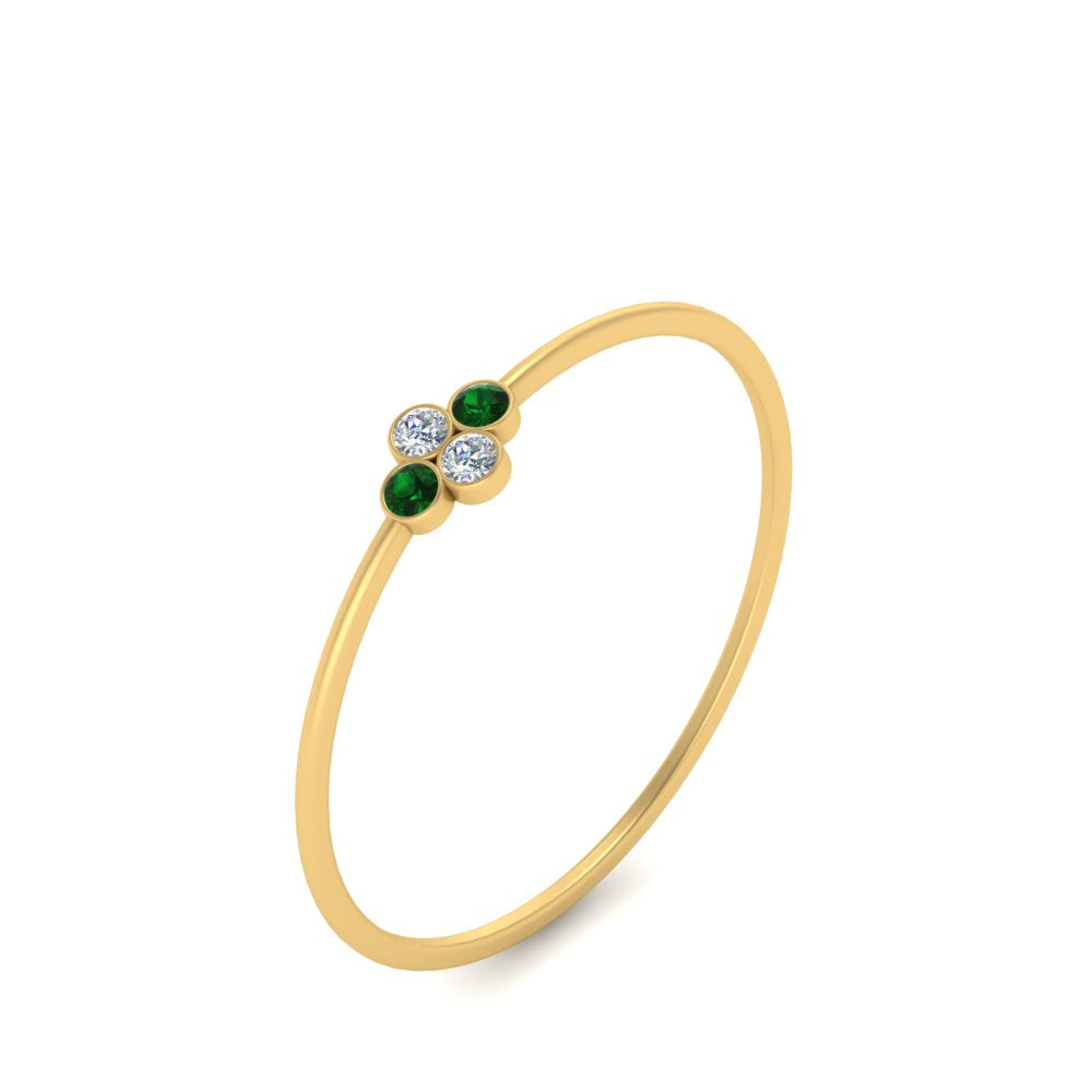 Bezel Set Stack Promise Ring