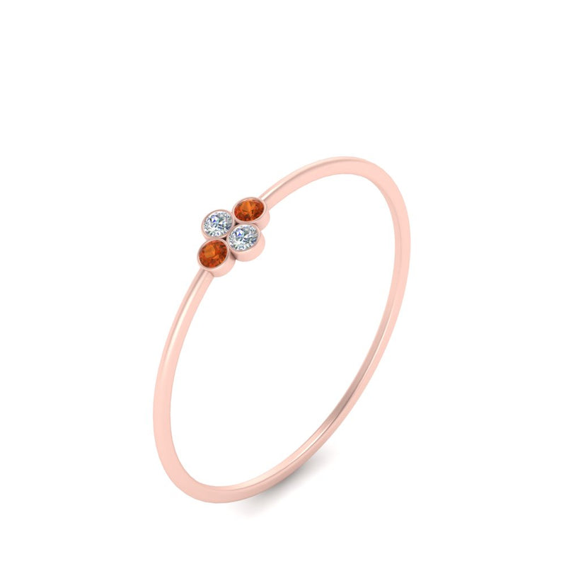 Bezel Set Stack Promise Ring