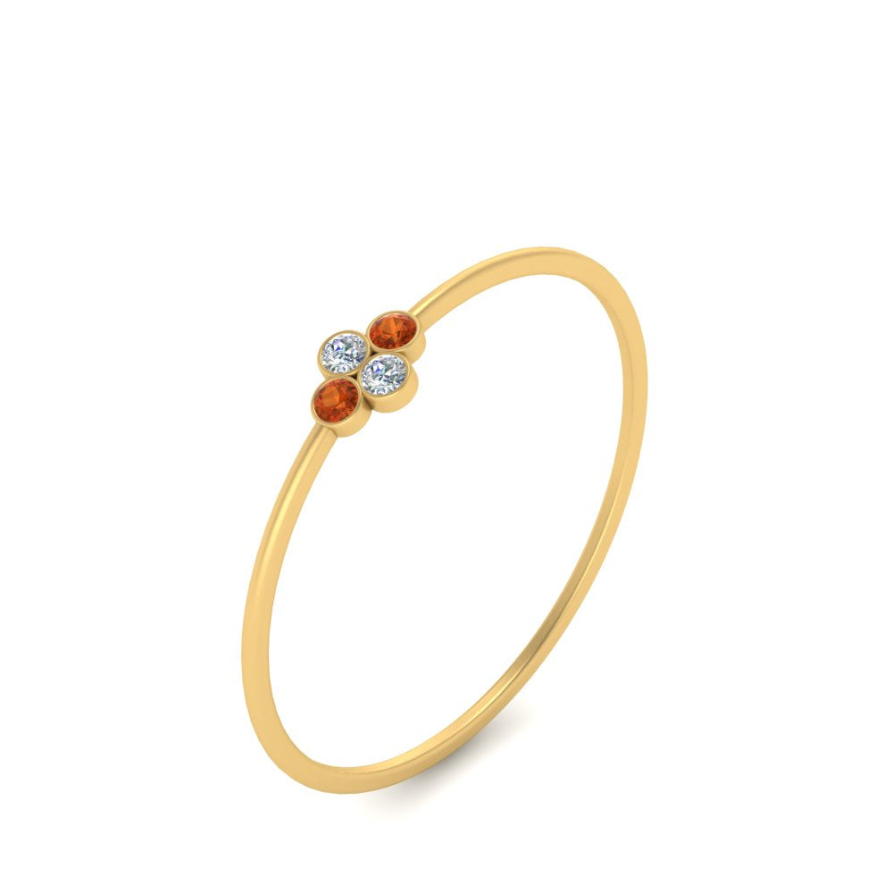 Bezel Set Stack Promise Ring