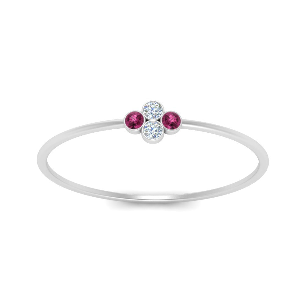 Bezel Set Stack Promise Ring