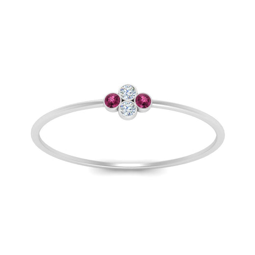 Bezel Set Stack Promise Ring