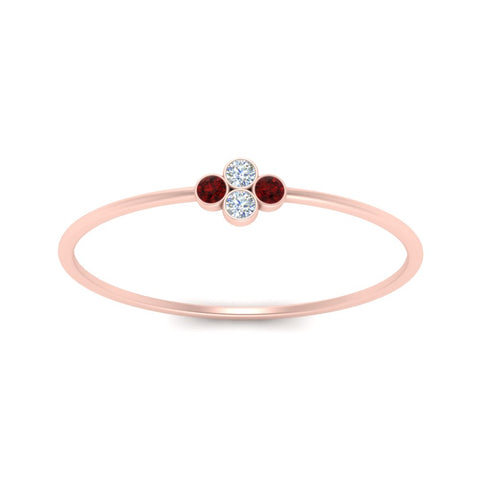 Bezel Set Stack Promise Ring