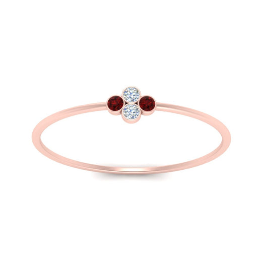 Bezel Set Stack Promise Ring