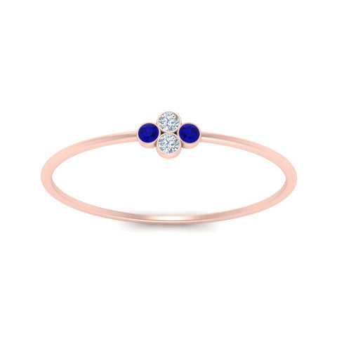 Bezel Set Stack Promise Ring