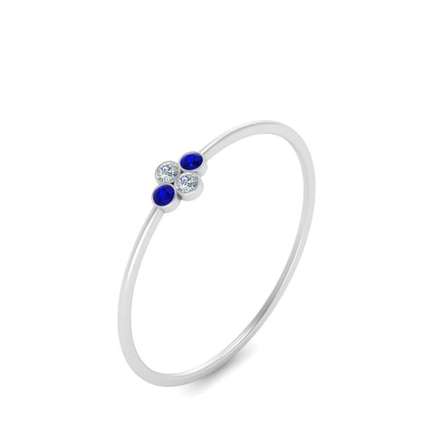 Bezel Set Stack Promise Ring